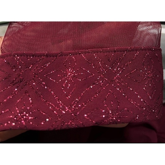 R&M Richards Sz S Red Slinky Glitter Swing Jacket and Shift Dress Formal Set - Picture 13 of 15